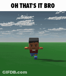 A Cartoon Of A Man Running In A Field With The Words Oh That 'S It Bro Below Him GIF