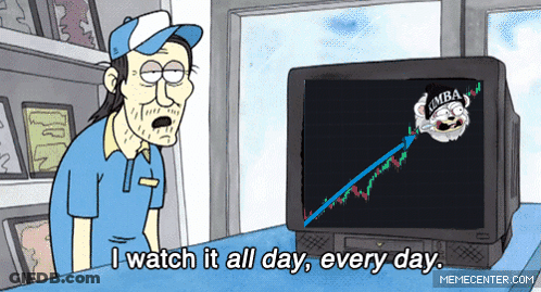 A Cartoon Of A Man Saying " I Watch It All Day Every Day " In Front Of A Tv GIF