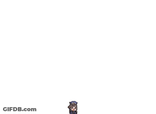 A Cartoon Of A Man Screaming In Front Of A Nuclear Explosion With The Words " False Nuke " Above Him GIF