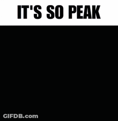 A Cartoon Of A Man Screaming With The Words It 'S So Peak GIF
