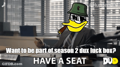 Man Sitting At Desk With Want To Be Part Of Season 2 Dux Luck Box GIF