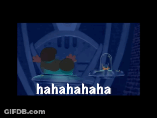 A Cartoon Of A Man Sitting In A Chair With The Words ' Hahahaha ' On The Bottom Right GIF