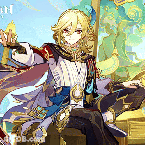 A Cartoon Of A Man Sitting On A Throne With The Letter N Behind Him GIF
