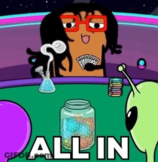 A Cartoon Of A Man Smoking A Bong With The Words All In Below GIF