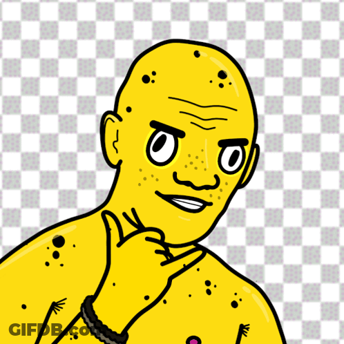 A Cartoon Of A Man Smoking A Cigarette With The Words " Thug Life " Above Him GIF