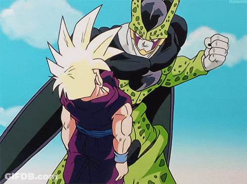 A Cartoon Of A Man Standing Next To A Cell Being Punched GIF