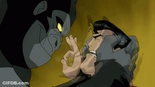 A Cartoon Of A Man Standing Next To A Gorilla And Giving A Thumbs Up . GIF