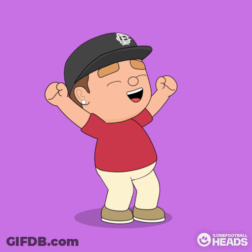 A Cartoon Of A Man Wearing A Baseball Cap With The Letter S On It GIF