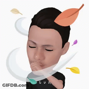 A Cartoon Of A Man Wearing A Black Shirt That Says Gur GIF