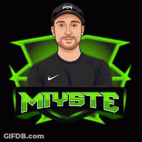 A Cartoon Of A Man Wearing A Hat And Sunglasses Holding A Sign That Says `` Miyste '' . GIF