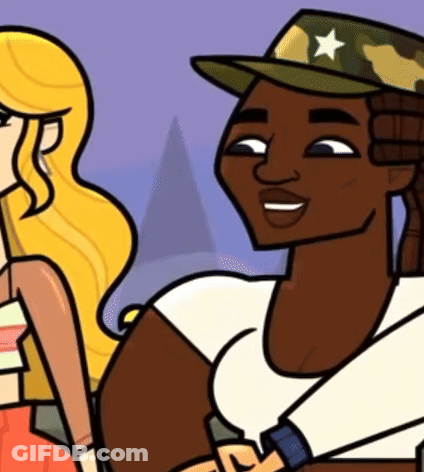A Cartoon Of A Man Wearing A Hat With A Star On It Standing Next To A Woman . GIF