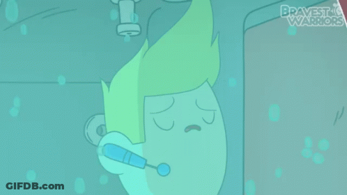 A Cartoon Of A Man Wearing A Headset With The Words Bravest Warrior Written On The Bottom GIF
