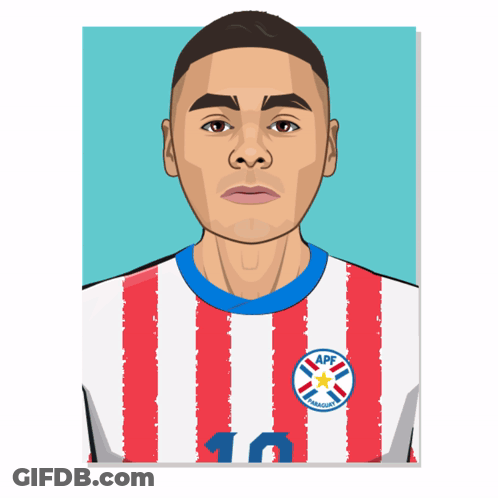 A Cartoon Of A Man Wearing A Red And White Striped Shirt With The Number 10 GIF