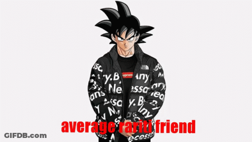A Cartoon Of A Man Wearing A Supreme Jacket GIF