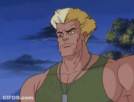 A Cartoon Of A Man Wearing A Tank Top And A Dog Tag . GIF