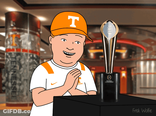 A Cartoon Of A Man Wearing A Tennessee Hat GIF