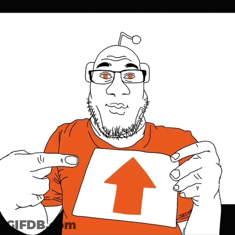 A Cartoon Of A Man Wearing Glasses And An Orange Shirt Praying GIF