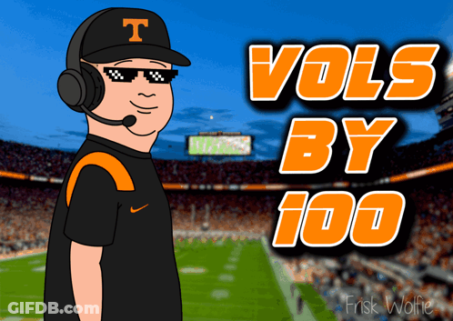 A Cartoon Of A Man Wearing Sunglasses And Headphones With The Words Vols By 100 Above Him GIF
