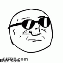 A Cartoon Of A Man Wearing Sunglasses With The Words `` Mother Of God '' Written Above Him . GIF