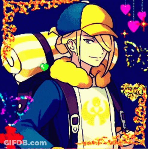 A Cartoon Of A Man With A Backpack And A Hat GIF