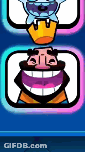 A Cartoon Of A Man With A Beard And A Crown On His Head GIF