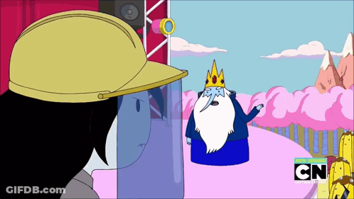 A Cartoon Of A Man With A Beard And A Crown Says Cn On The Bottom Right GIF
