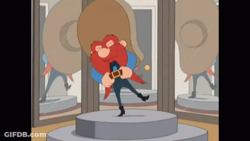 A Cartoon Of A Man With A Beard And A Hat On His Head GIF