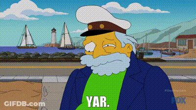 A Cartoon Of A Man With A Beard And A Hat Says Yar GIF