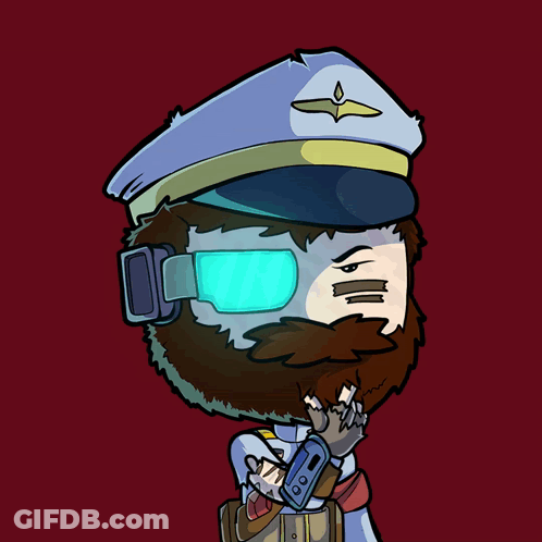 A Cartoon Of A Man With A Beard And A Hat That Says Curious On It GIF