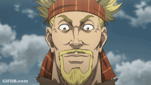 A Cartoon Of A Man With A Beard And A Headband On His Head GIF