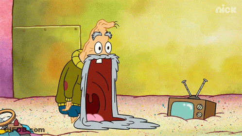 A Cartoon Of A Man With A Beard And A Nick Logo On The Bottom Right GIF
