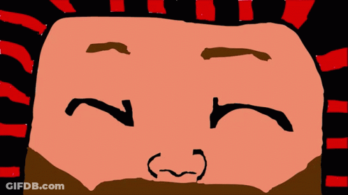 A Cartoon Of A Man With A Beard And Glasses GIF