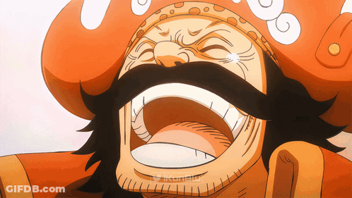 A Cartoon Of A Man With A Beard And Mustache Is Laughing With A Twitter Logo In The Corner GIF