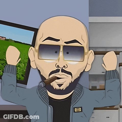 A Cartoon Of A Man With A Beard And Sunglasses Holding A Cigar GIF