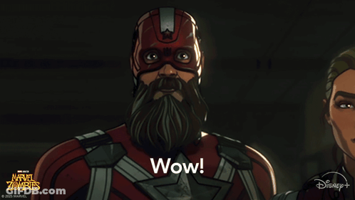 Cartoon Man With Beard Saying Wow GIF