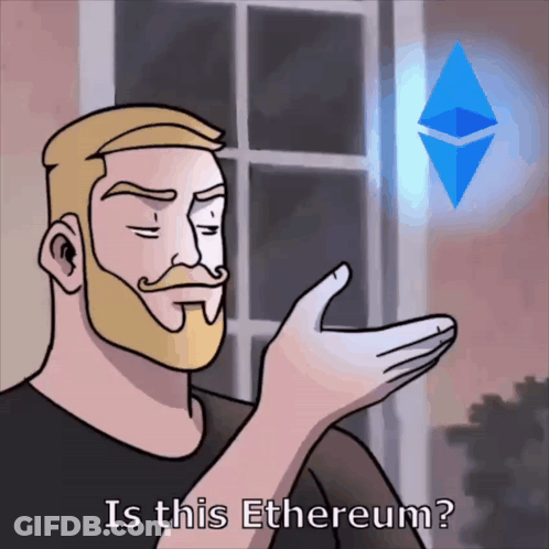 A Cartoon Of A Man With A Beard Asking If This Ethereum GIF