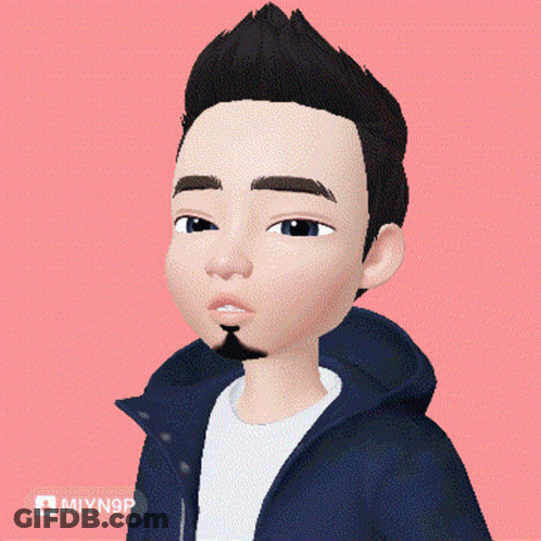A Cartoon Of A Man With A Beard Has The Letters Miyn9p Below Him GIF