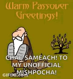 A Cartoon Of A Man With A Beard Holding A Book Of The Ten Commandments GIF