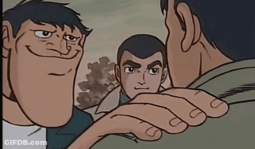 A Cartoon Of A Man With A Big Face GIF