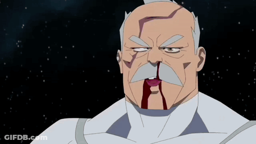 A Cartoon Of A Man With A Bloody Nose GIF