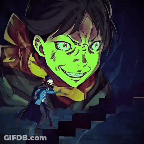 A Cartoon Of A Man With A Green Face And A Scarf Around His Neck GIF