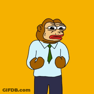 A Cartoon Of A Man With A Monkey Head And The Words It Just Works Below Him GIF
