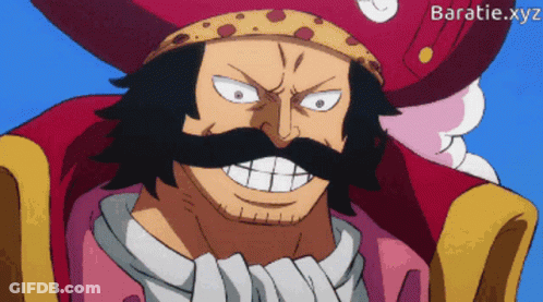 A Cartoon Of A Man With A Mustache And A Red Hat With Baratie.xyz Written On The Bottom Right GIF