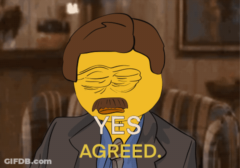 A Cartoon Of A Man With A Mustache And The Words Yes Agreed GIF