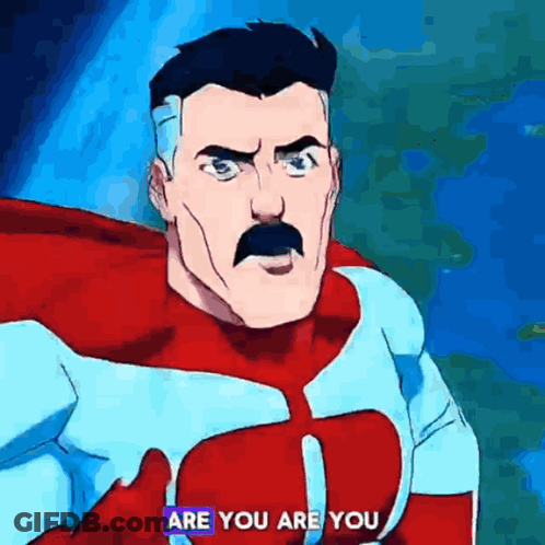 A Cartoon Of A Man With A Mustache Says Are You Are You GIF