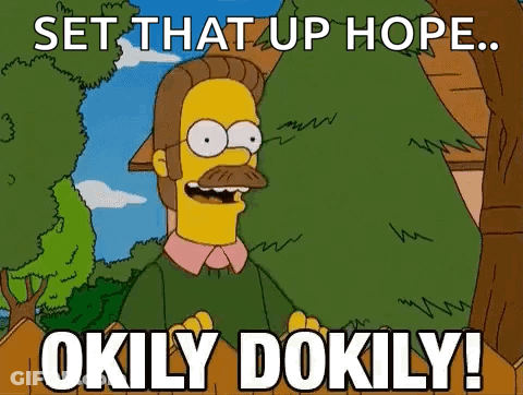 A Cartoon Of A Man With A Mustache Says Set That Up Hope ... Okily Dokily ! GIF