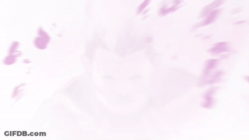 A Cartoon Of A Man With A Purple Background And A Purple Light Coming Out Of His Head . GIF