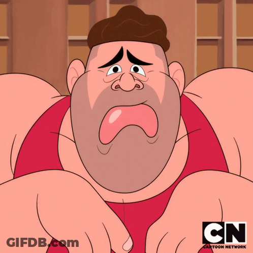 A Cartoon Of A Man With A Sad Look On His Face Is Sponsored By Cn GIF