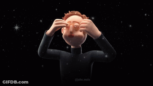 A Cartoon Of A Man With A Smoke Ring Around His Head Says @John.melo On The Bottom GIF