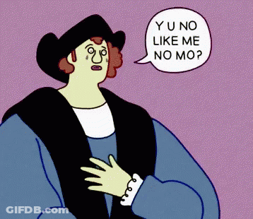 A Cartoon Of A Man With A Speech Bubble That Says Y U No Like Me No Mo GIF
